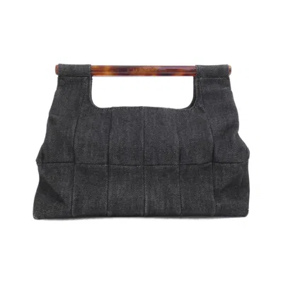 Pre-owned Chanel Black Brown Denim Handbag ()