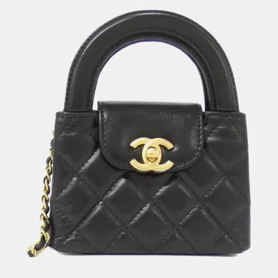 Pre-owned Chanel Black Calf Chain Clutch