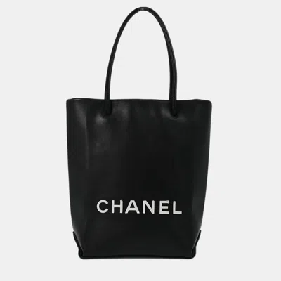 Pre-owned Chanel Black Calfskin Essential Tote Bag