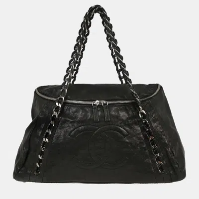 Pre-owned Chanel Black Calfskin Luxury Line Handbag