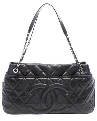 Pre-owned Chanel Black Calfskin Matelasse Tote (authentic Pre-loved)
