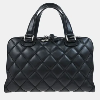 Pre-owned Chanel Black Calfskin Wild Stitch Handbag