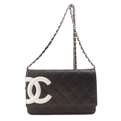 Pre-owned Chanel Black Cambon Ligne Chain/shoulder Wallet ()