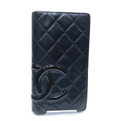 Pre-owned Chanel Black Cambon Ligne Long Wallet (bi-fold) ()