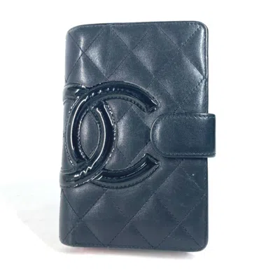 Pre-owned Chanel Black Cambon Ligne Middle Wallet (bi-fold) ()