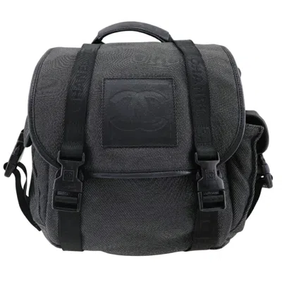 Pre-owned Chanel Black Canvas Backpack ()