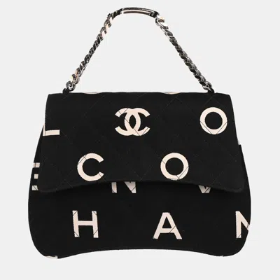 Pre-owned Chanel Black Canvas Chain Handbag