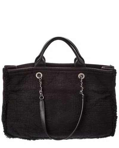 Pre-owned Chanel Black Canvas Tote (authentic Pre-loved)