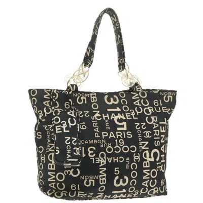 Pre-owned Chanel Black Canvas Tote Bag ()