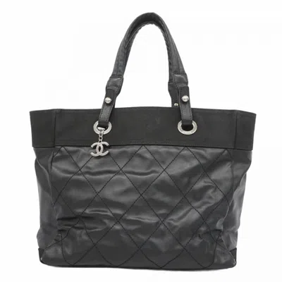 Pre-owned Chanel Black Canvas Tote Bag ()