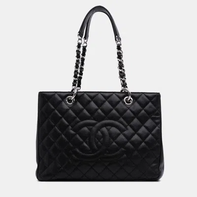 Pre-owned Chanel Black Caviar Grand Shopping Tote