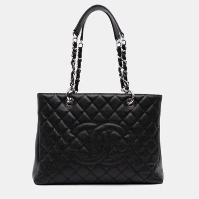Pre-owned Chanel Black Caviar Grand Shopping Tote