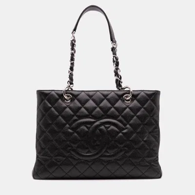 Pre-owned Chanel Black Caviar Grand Shopping Tote