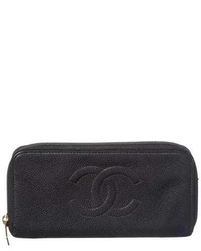 Pre-owned Chanel Black Caviar Leather Cc Wallet (authentic Pre-loved)