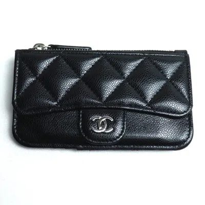 Pre-owned Chanel Black Caviar Leather Coin Purse/coin Case ()