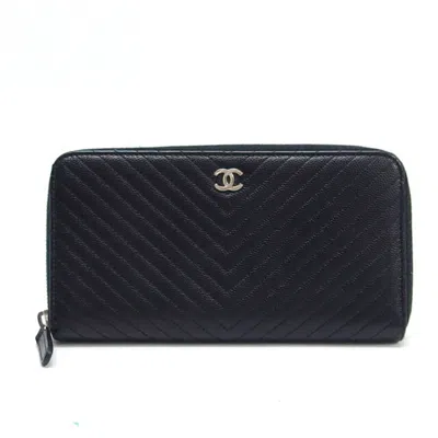 Pre-owned Chanel Black Caviar Leather Coin Purse/coin Case ()
