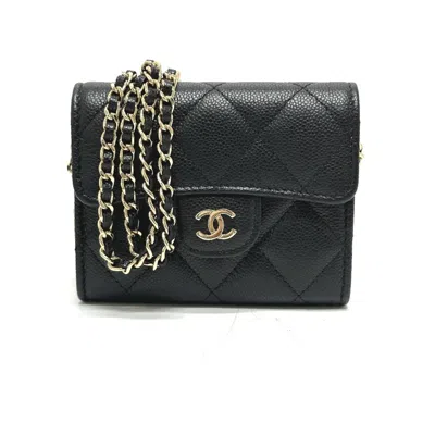 Pre-owned Chanel Black Caviar Leather Coin Purse/coin Case ()