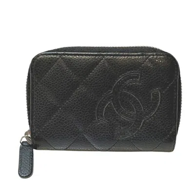 Pre-owned Chanel Black Caviar Leather Coin Purse/coin Case ()