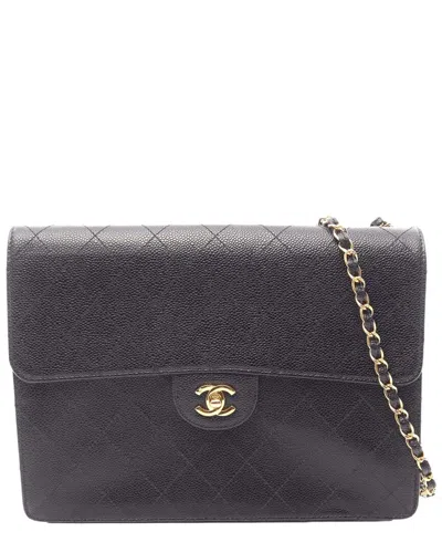 Chanel Black Caviar Leather Matelasse Shoulder Bag (authentic Pre-loved)
