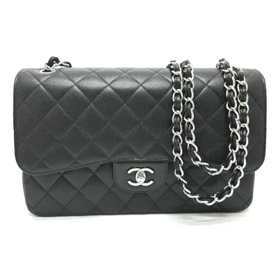 Pre-owned Chanel Black Caviar Leather Shoulder Bag ()