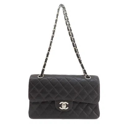 Pre-owned Chanel Black Caviar Leather Shoulder Bag ()