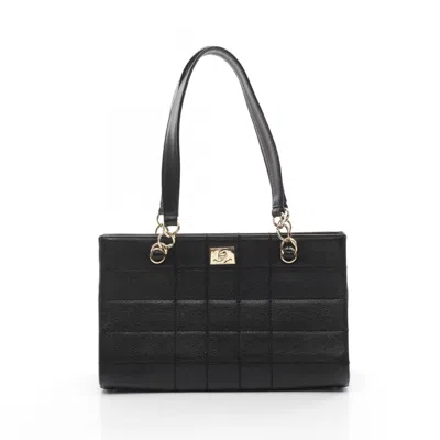 Pre-owned Chanel Black Caviar Leather Shoulder Bag ()