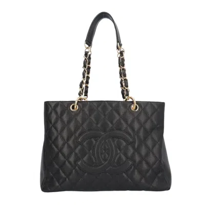 Pre-owned Chanel Black Caviar Leather Shoulder Bag ()