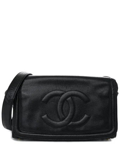 Pre-owned Chanel Black Caviar Leather Timeless Cc Messenger Flap (authentic Pre-loved)