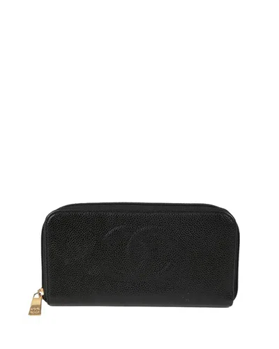Chanel Black Caviar Leather Timeless Long Wallet (authentic Pre-loved)