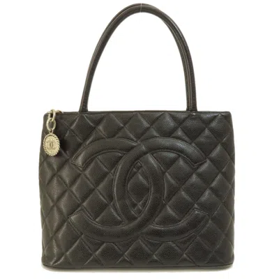 Pre-owned Chanel Black Caviar Leather Tote Bag ()