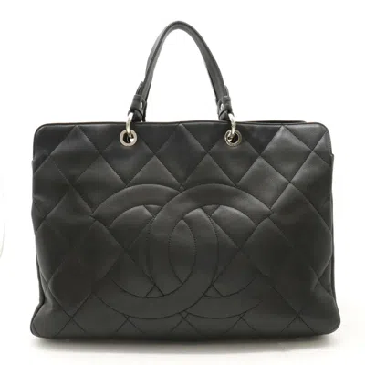 Pre-owned Chanel Black Caviar Leather Tote Bag ()