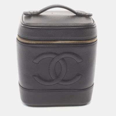 Pre-owned Chanel Black Caviar Skin Coco Mark Handbag