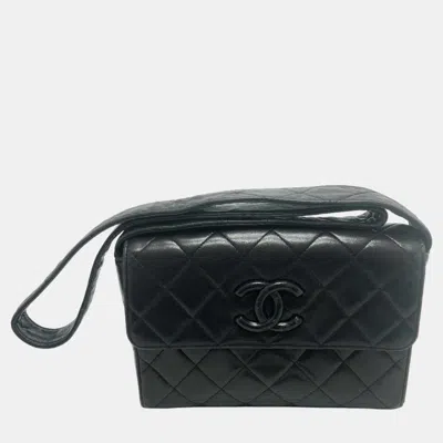 Pre-owned Chanel Black Cc Mark Bag Shawl Shoulder Bag