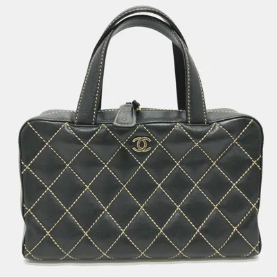 Pre-owned Chanel Black Cc Mark Vintage Hand Bag
