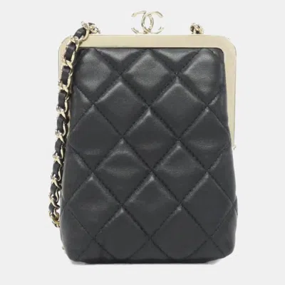 Pre-owned Chanel Black Chain Clutch