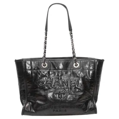 Pre-owned Chanel Black  Deauville Tote Bag