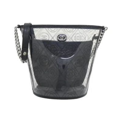 Pre-owned Chanel Black Clear Pvc Pouch Shoulder Bag ()