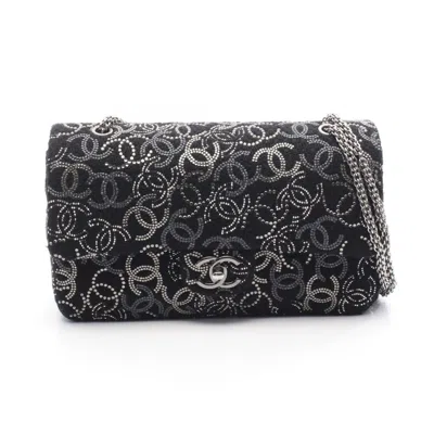 Pre-owned Chanel Black Clear Wool Shoulder Bag ()