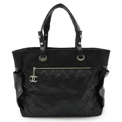 Pre-owned Chanel Black Coated Canvas Pouch Shoulder Bag Tote Bag ()