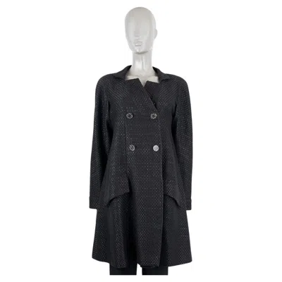 Pre-owned Chanel Black Cotton 2016 16c Seoul Double Breasted Coat Jacket 38 S