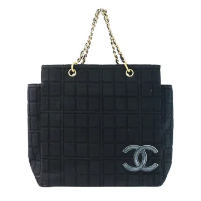 Pre-owned Chanel Black Cotton Handbag Tote Bag ()