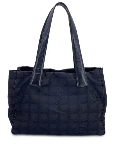 Pre-owned Chanel Black Cotton New Travel Line (authentic Pre-loved)