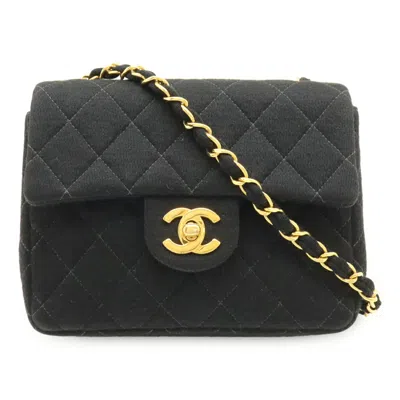 Pre-owned Chanel Black Cotton Pochette Shoulder Bag ()