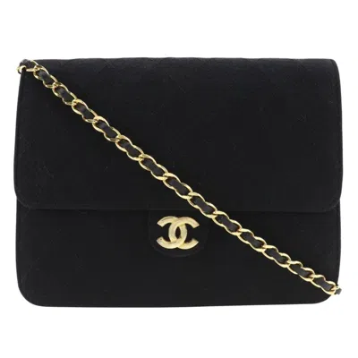 Pre-owned Chanel Black Cotton Shoulder Bag ()