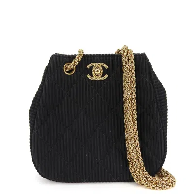 Pre-owned Chanel Black Cotton Shoulder Bag ()