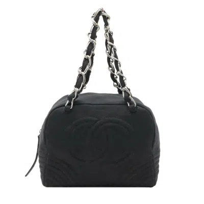 Pre-owned Chanel Black Cotton Shoulder Bag ()