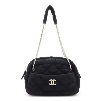 Pre-owned Chanel Black Cotton Shoulder Bag ()