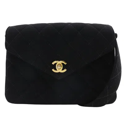 Pre-owned Chanel Black Cotton Shoulder Bag ()