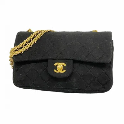 Pre-owned Chanel Black Cotton Shoulder Bag ()