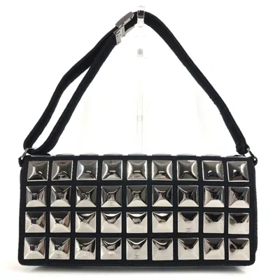 Pre-owned Chanel Black Cotton Shoulder Bag ()